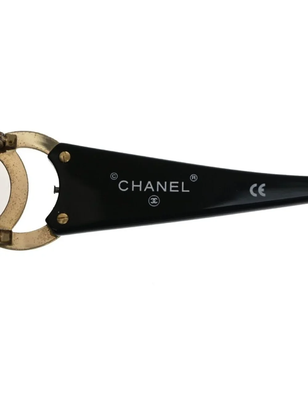 Chanel Sunglasses CC Logo Black Gold Eyewear